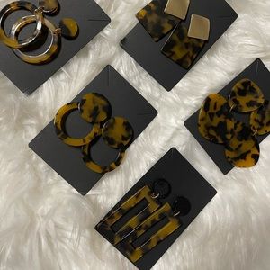 Tortoise Shell Drop Earrings